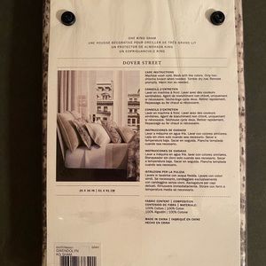 Two Ralph Lauren, Gwendolyn King Sham, Dover Street, Gray, 20 x 36 in, MSRP $215